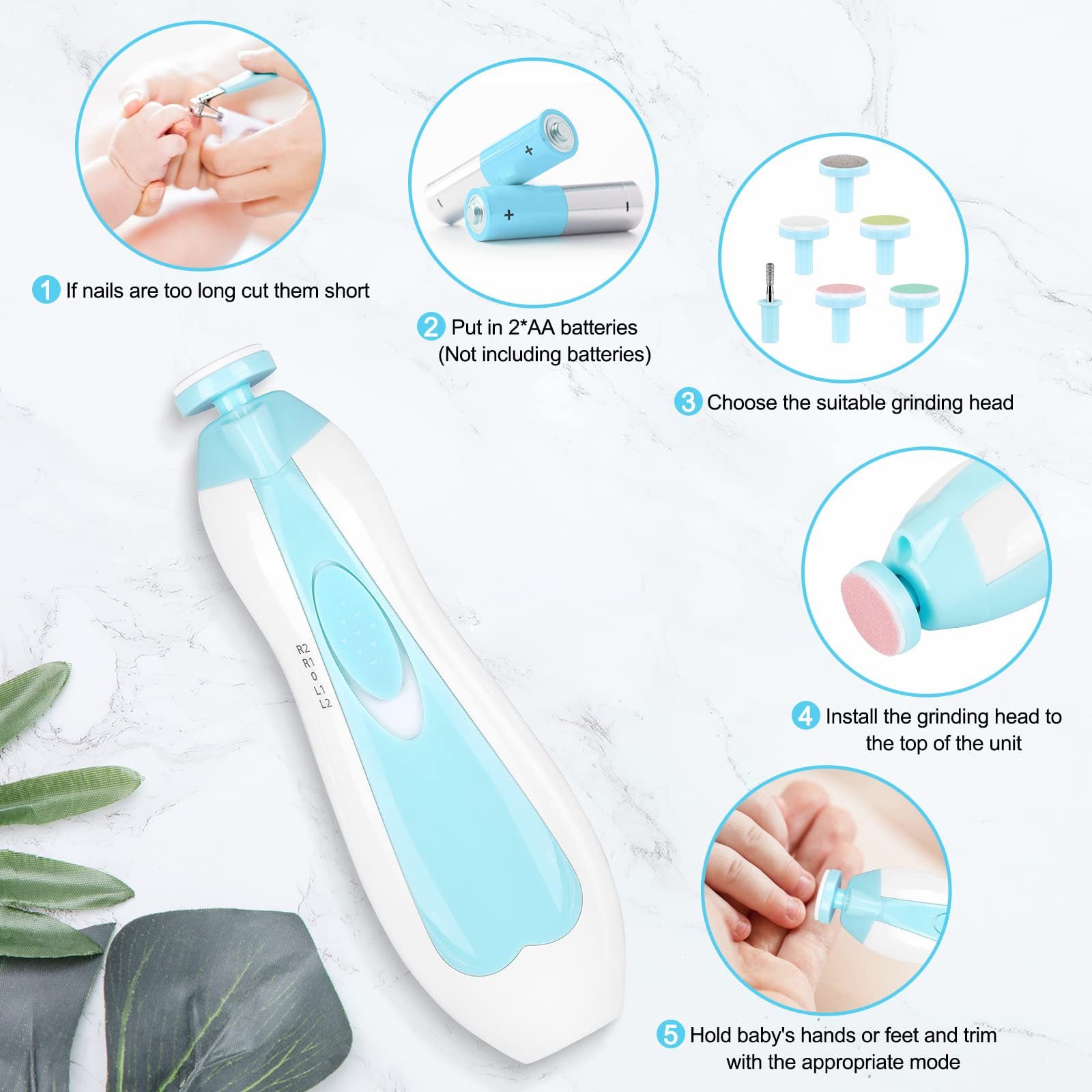 Rakshak Baby Nail Trimmer Safe Electric Baby Nail Cutter Pack of 1