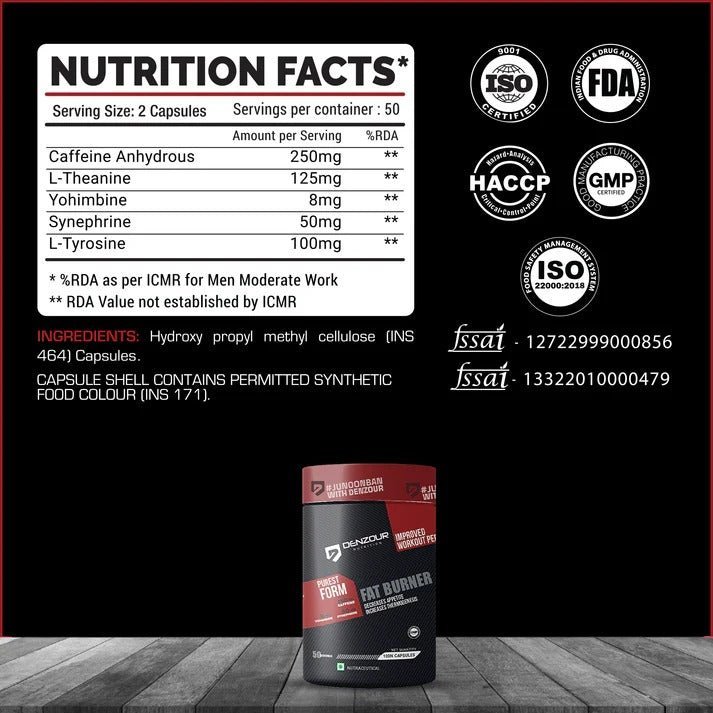 Denzour Fat Burner - 100 Capsules
