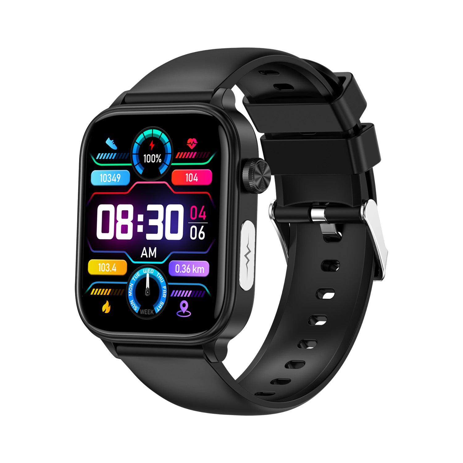 RAKSHAK E series ECG Health Smart Watch 1.96 Inch Full Touch Large Screen Heart Rate Blood Pressure Pressure Monitoring ET570 Smartwatch