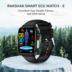 RAKSHAK E series ECG Health Smart Watch 1.96 Inch Full Touch Large Screen Heart Rate Blood Pressure Pressure Monitoring ET570 Smartwatch