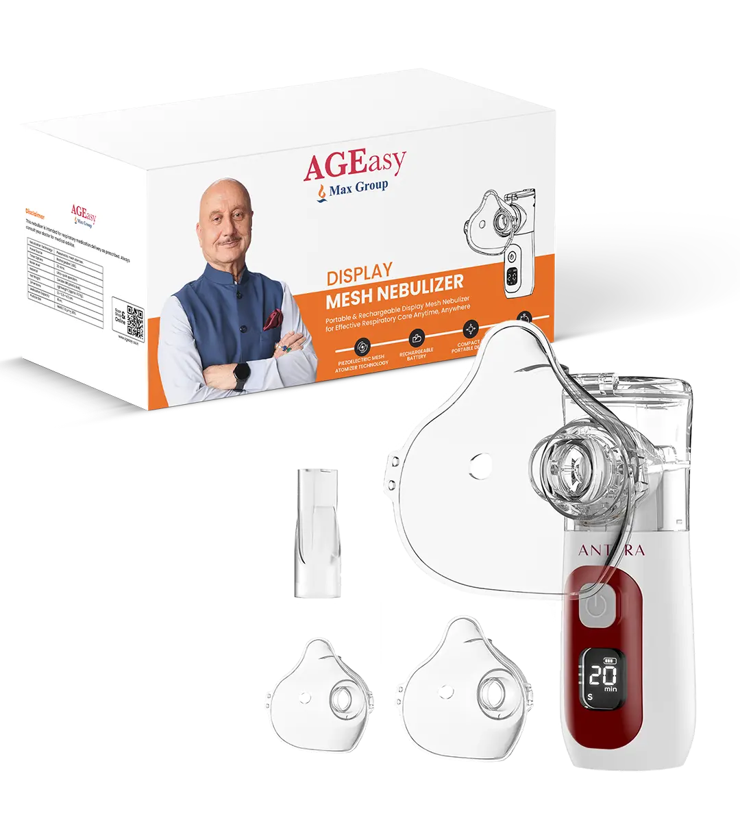 Portable Mesh Nebulizer With Display