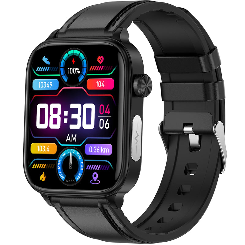 RAKSHAK E series ECG Health Smart Watch 1.96 Inch Full Touch Large Screen Heart Rate Blood Pressure Pressure Monitoring ET570 Smartwatch